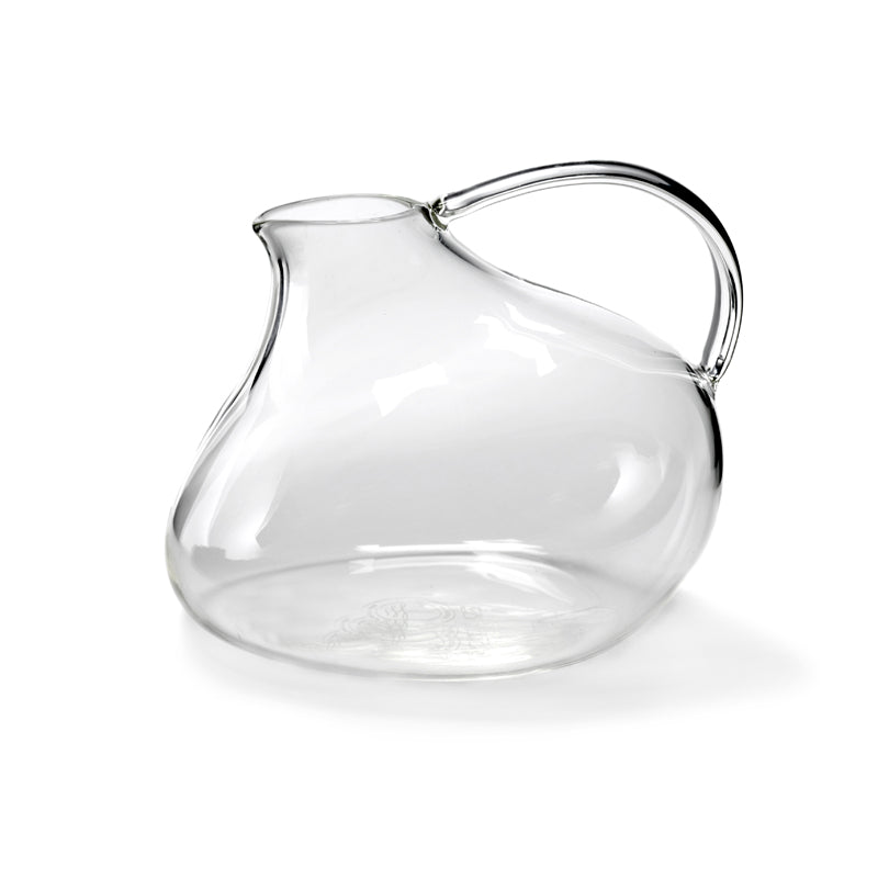 Karaffe Nr. 5 TERRE DE RÈVES von Serax, bauchige Form, großer Griff, Klarglas. Online-Shop Home-and-Kitchen.de