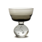 Likörglas ETERNAL SNOW von Serax,  Standfuß mit Luftblasen, rauchgrau, auch für Desserts