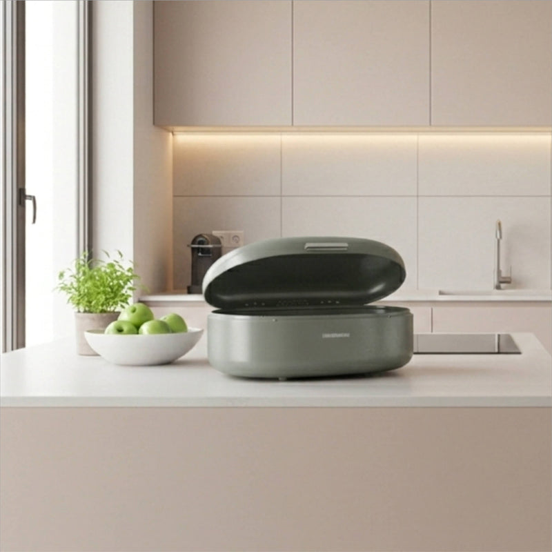 Aufklappbarer Deckel Brotkasten PANEA von Siegwerk, Größe M,  Farbe Grün, Stahlblech, Größe 33 cm, in 5 verschiedenen Farben im  Online-Shop Home-and-Kitchen.de