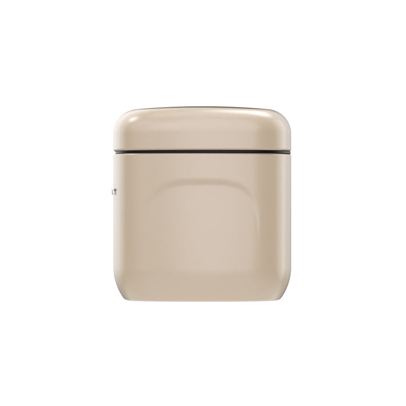 Seitliche Griffmulden Vorratsdose CUBO, beige, von Siegwerk,  pulverbeschichtetes Stahlblech, vollständig recycelbar, quadratische Form, Größe S, Höhe 12 cm / 0,85 l, 
für trockene Lebensmittel
Online-Shop Home-and-Kitchen.de

