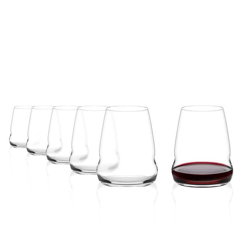 Im 6er Set Rotwein-Becher COCOON von Stölzle Lausitz, bleifreies Kristallglas, Höhe 11,4 cm, 557 ml, Online-Shop Home-and-Kitchen.de