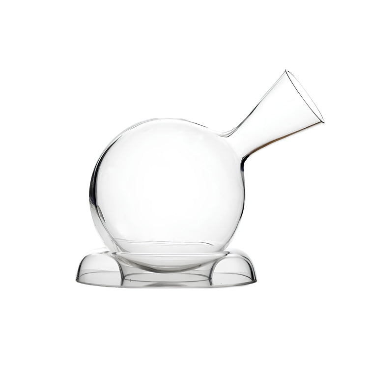 Dekanter EARTH VULKANOS von Stölzle,  für Rot- und Weißwein, handgefertigt, Kugelform mit langem Hals, bleifreies Kristallglas, inkl. Glasablage, Höhe 28,5 cm, 750 ml, Online-Shop Home-and-Kitchen.de