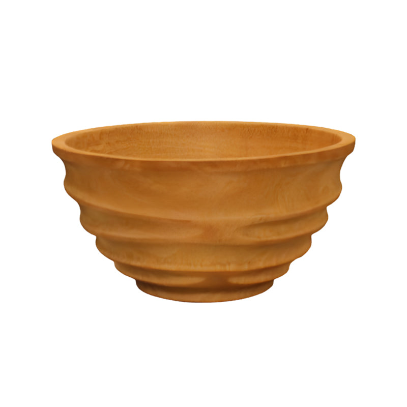 Salatschüssel/Schale TWIST von SueBeeker, handgefertigt,  nachhaltiges Mangoholz, innen glatt, Höhe 13 cm.
Online-Shop Home-and-Kitchen.de