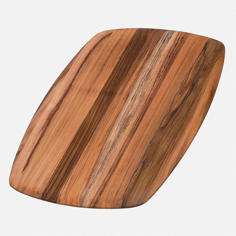 Rechteckig, abgerundete Kanten, Schneidebrett ELEGANT von TeakHaus, aus 100 % FSC-zertifiziertem Teakholz, zum Schneiden und Servieren. Online-Shop Home-and-Kitchen.de