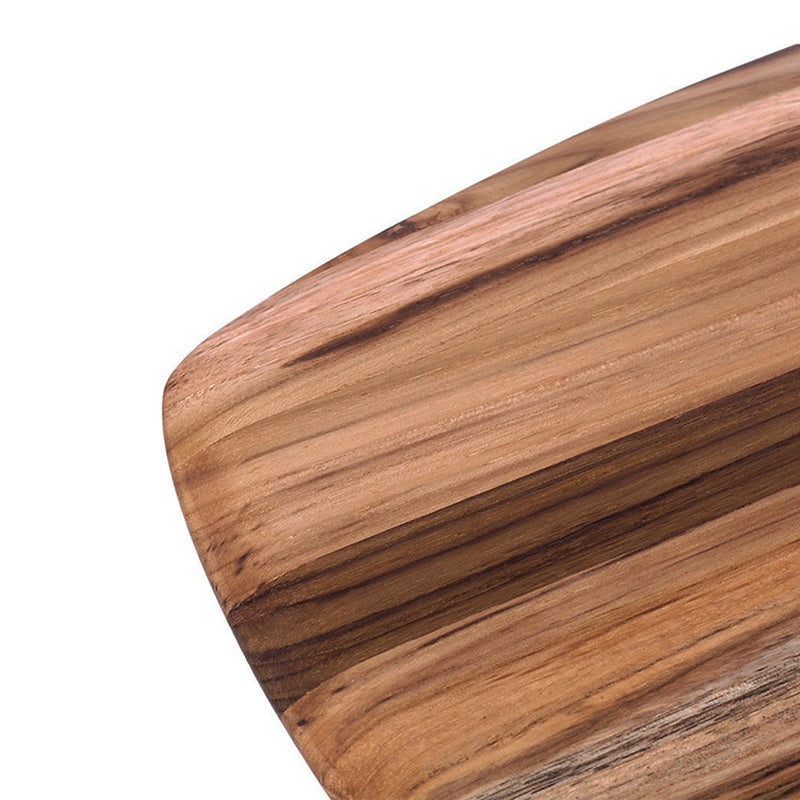 Abgerundete Kanten, Schneidebrett ELEGANT von TeakHaus, aus 100 % FSC-zertifiziertem Teakholz, zum Schneiden und Servieren
