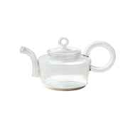AOKO Glas-Teekanne von TeaLogic, handgefertigt, moderner, dicker Griff, nach oben gewölbter Ausgießer,
Deckelknopf in Ringform. Online-Shop Home-and-Kitchen.de
