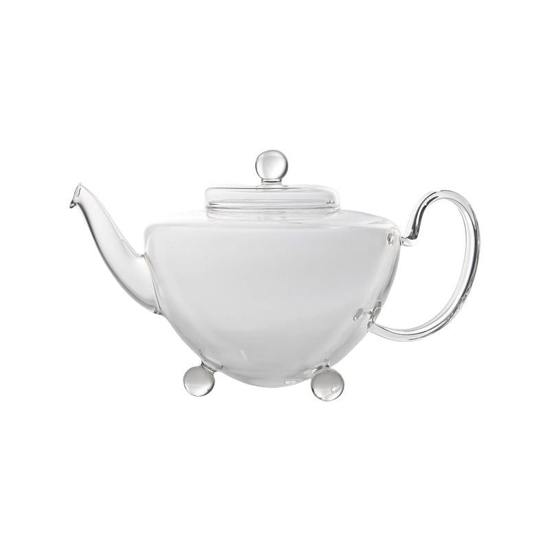 Mundgeblasenes  Glas bei der META Teekanne von TeaLogic, verspielter, geschwungener Griff und Ausgießer, Deckel mit Glasknopf
Online-Shop Home-and-Kitchen.de