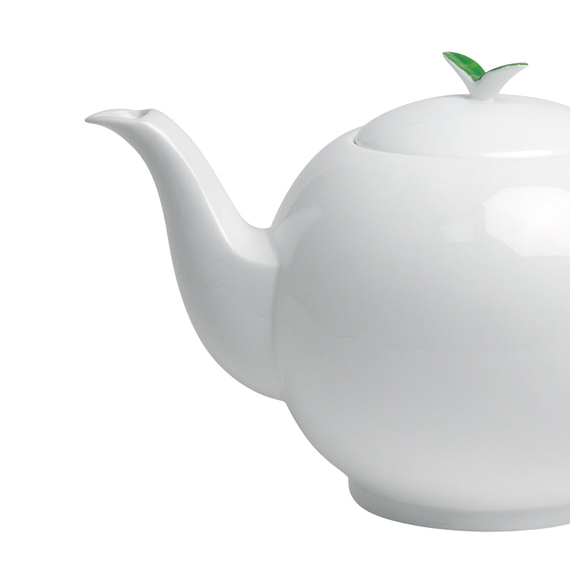 Detailansicht Schwanenhals Ausguss und Deckel TeaLogic Teekanne TEA TIME - Bone China Porzellan - 1,5 l bei Home & Kitchen