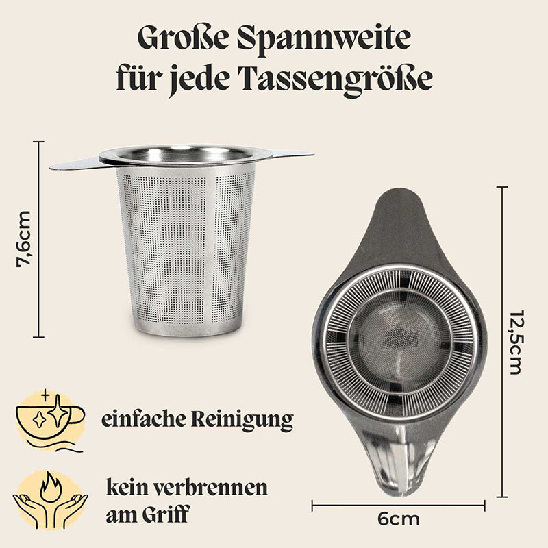 Maße des Teesiebs