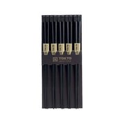 Tokyo Design Essstäbchen TENSOGE – 5er Set – Schwarz