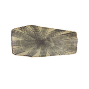 Handgefertigte, flache MINO CRAFT Servierplatte von Tokyo Design, 
mit Streifenmuster, eckige Form, Beige und Braun
Online-Shop Home-and-Kitchen.de
