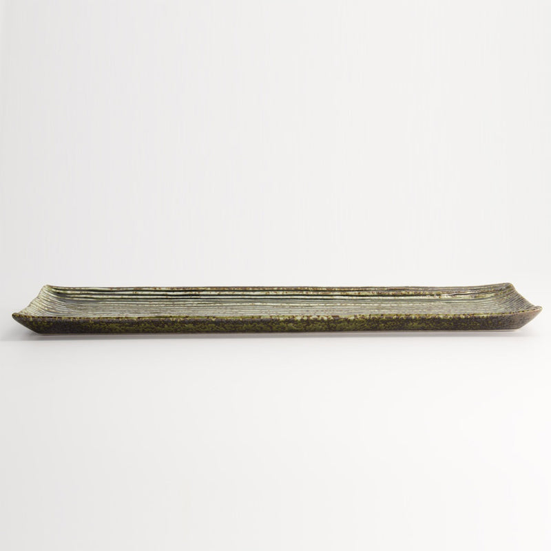 MINO CRAFT Servierplatte von Tokyo Design mit Rillenmuster, rechteckige Form, Online-Shop Home-and-Kitchen.de

