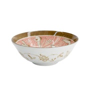 CRANE PINK Ramen-Schale von Tokyo Design, Porzellan, Florale Muster und Kraniche, Braun, Weiß, Rosa, Höhe 7,8 cm, Durchmesser 21 cm / Volumen 1 Liter, Made in Japan, Online-Shop Home-and-Kitchen.de