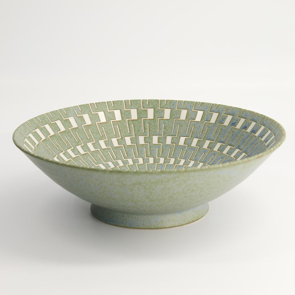 Grafisches Labyrinth (Maze) in der GREEN MAZE Mixed Bowl von Tokyo Design, Porzellan, Grün, Beige
Höhe 7,8 cm, Durchmesser 21 cm / Volumen 1 Liter, Online-Shop Home-and-Kitchen.de