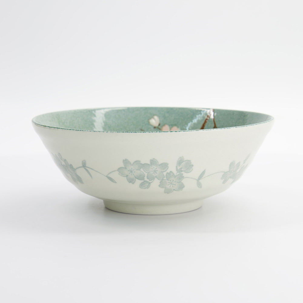 FUJISAKURA GREEN Ramen-Schale von Tokyo Design, Porzellan, Made in Japan, Muster: Kirschblüten mit Zweigen, Hellgrün, Rosa, Braun, Weiß
Höhe 8 cm, Durchmesser 20,2 cm / Volumen 1 Liter, Online-Shop Home-and-Kitchen.de