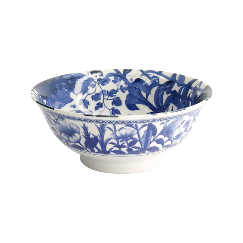 FROG Ramen-Schale von Tokyo Design
Porzellan mit floralen Zeichnungen und Fröschen, Blau, Weiß,
Höhe 8,7 cm, Durchmesser 21 cm / Volumen 1,3 Liter, Online-Shop Home-and-Kitchen.de