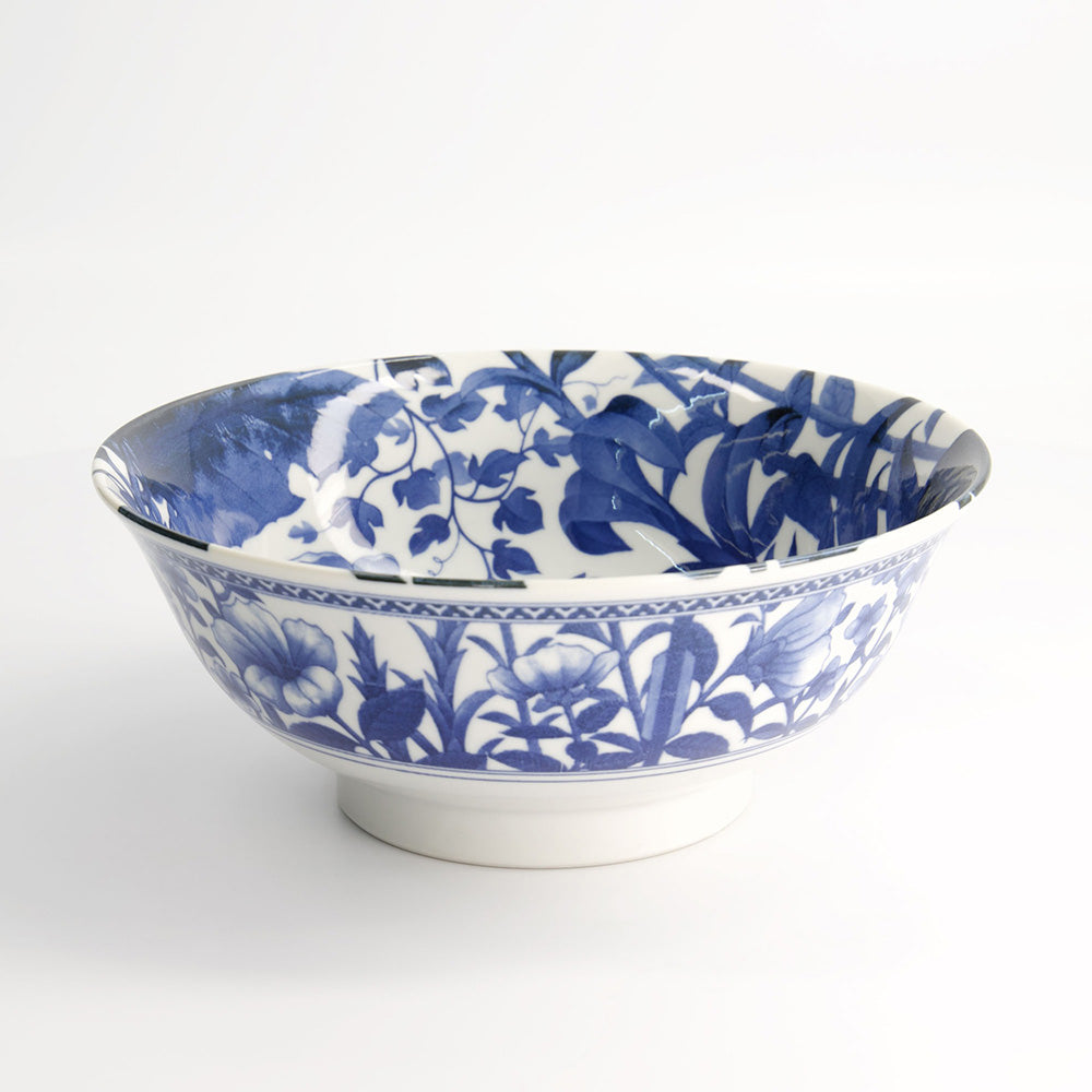 FROG Ramen-Schale von Tokyo Design
Porzellan mit floralen Zeichnungen und Fröschen, Blau, Weiß, Höhe 8,7 cm, Durchmesser 21 cm / Volumen 1,3 Liter, Online-Shop Home-and-Kitchen.de