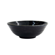 KUROMOKU Ramen-Schalen von Tokyo Design, Porzellan, Farben: Schwarz, Grau mit dezenten Sprenkeln, 
Höhe 7,8 cm, Durchmesser 21 cm / Volumen 1 Liter, Online-Shop Home-and-Kitchen.de