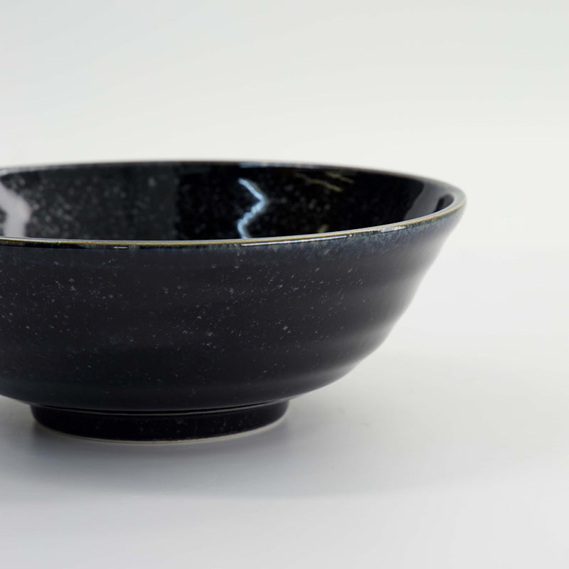 Tokyo-Design KUROMOKU Ramen-Schalen, Porzellan, Farben: Schwarz, Grau mit dezenten Sprenkeln, 
Höhe 7,8 cm, Durchmesser 21 cm / Volumen 1 Liter, Online-Shop Home-and-Kitchen.de