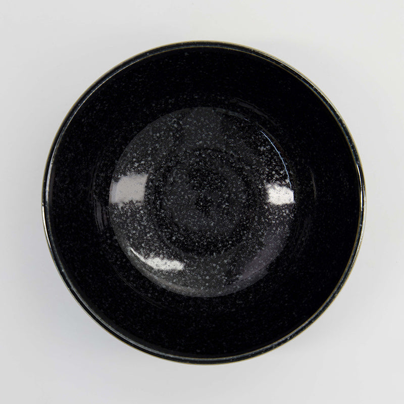 Innenansicht KUROMOKU Ramen-Schalen von Tokyo Design, Porzellan, Farben: Schwarz, Grau mit dezenten Sprenkeln, 
Online-Shop Home-and-Kitchen.de