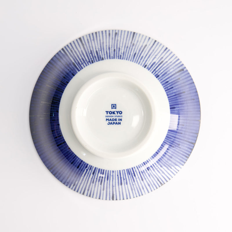 Made in Japan: HANABI Ramen-Schale von Tokyo Design, Keramik,
feines Strichmuster in Blau, Weiß.Online-Shop Home-and-Kitchen.de