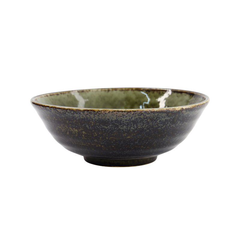 SHINRYOKU Ramen-Schale von Tokyo Design, Porzellan, gesprenkelte Oberfläche, Farben: Grün, Braun
Höhe 7,8 cm, Durchmesser 21 cm / Volumen 1 Liter, Online-Shop Home-and-Kitchen.de