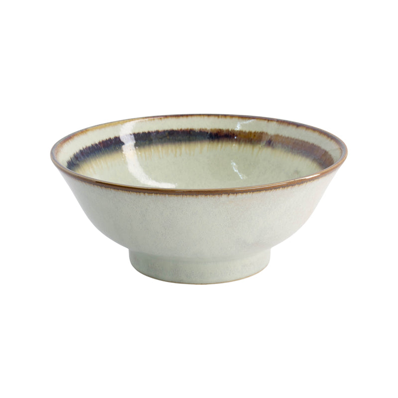WASABI Ramen-Schale von Tokyo Design, Steingut, Farben: Creme, Grau, Braun, Blau, Höhe 9 cm, Ø 21,5 cm / Volumen 1,3 Liter, Online-Shop Home-and-Kitchen.de