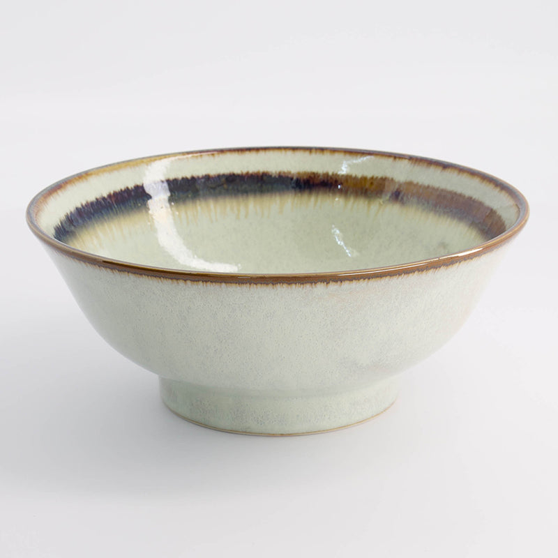 WASABI Ramen-Schale von Tokyo Design, Steingut, Farben: Creme, Grau, Braun, Blau, Höhe 9 cm, Ø 21,5 cm / Volumen 1,3 Liter, Online-Shop Home-and-Kitchen.de