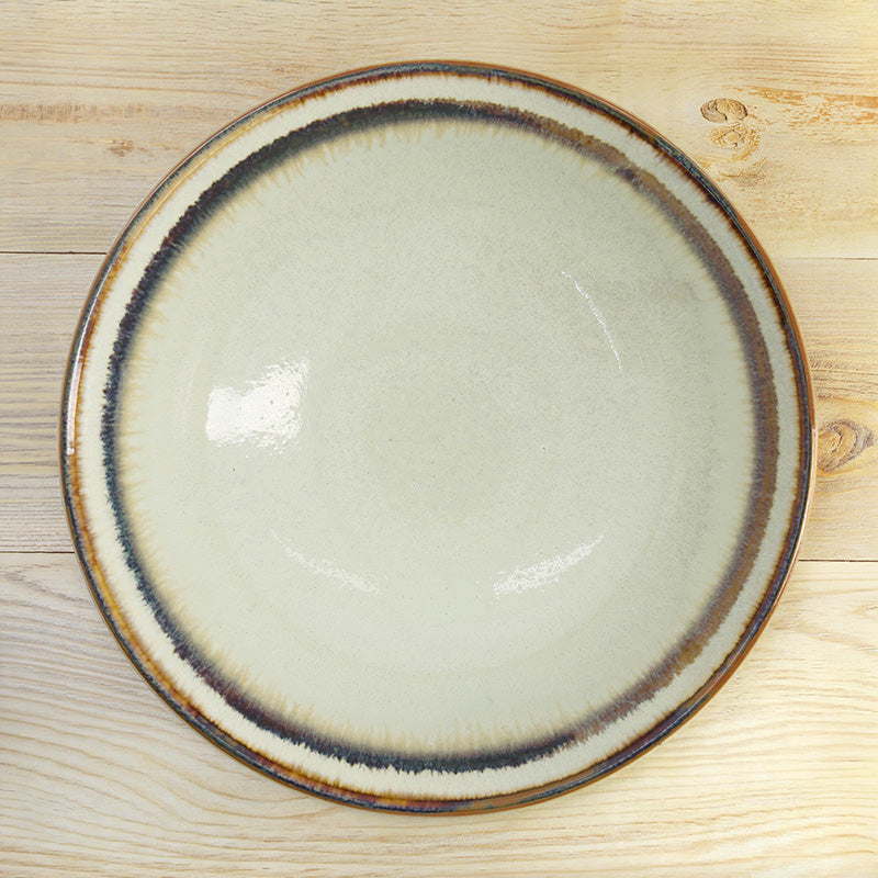 Innenansicht der WASABI Ramen-Schale von Tokyo Design, Steingut, Farben: Creme, Grau, Braun, Blau, Höhe 9 cm, Ø 21,5 cm / Volumen 1,3 Liter, Online-Shop Home-and-Kitchen.de