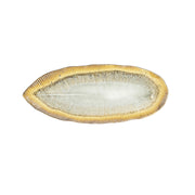 Ovale YAMASAKU Servierplatte von Tokyo Design, Keramik, original aus Japan, Blattform, in Weiß, Gold
Online-Shop Home-and-Kitchen.de
