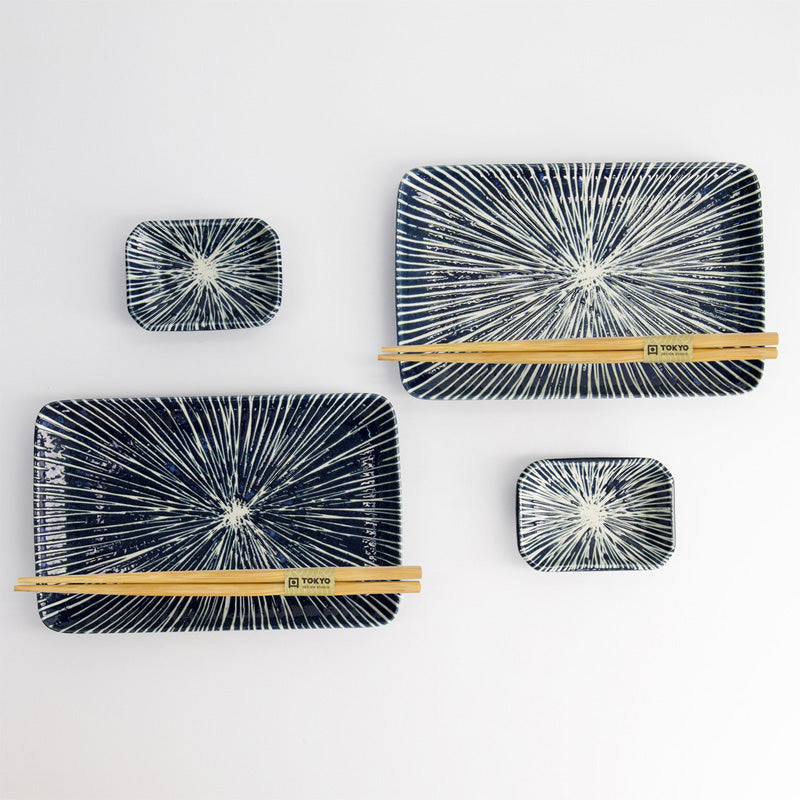 TOKUSA Sushi-Set 6-teilig von Tokyo Design für 2 Personen, original aus Japan, Porzellan, Farben: Braun, Weiß oder Blau, Weiß, im Geschenkkarton, Online-Shop Home-and-Kitchen.de