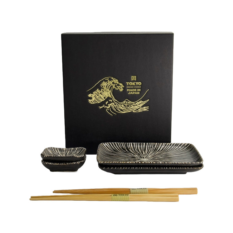 TOKUSA Sushi-Set 6-teilig von Tokyo Design für 2 Personen,  mit Geschenkkarton, Online-Shop Home-and-Kitchen.de