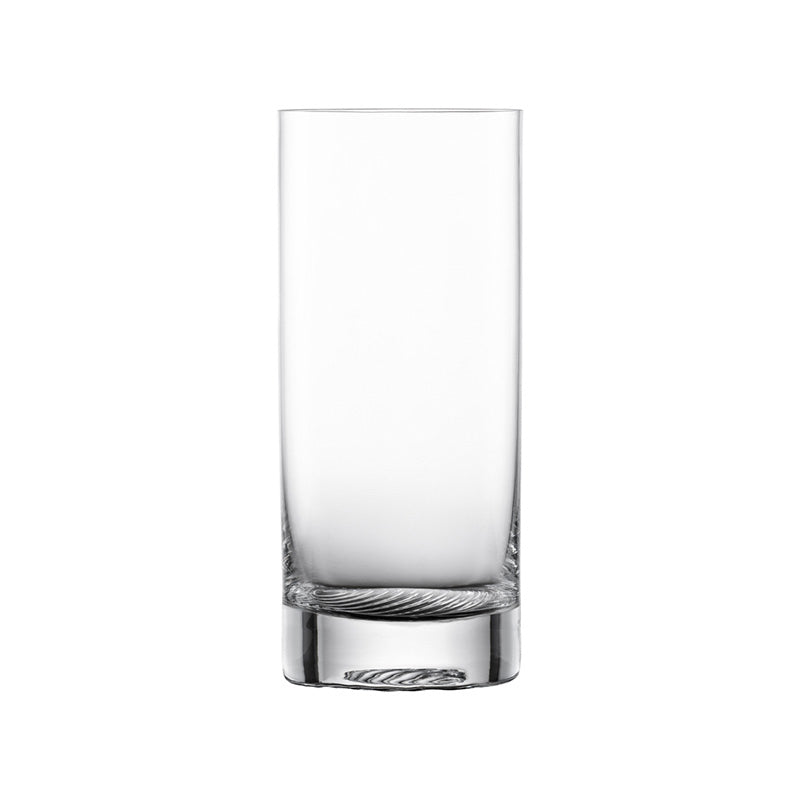 Hohes Wasserglas / Longdrinkglas ECHO von Zwiesel Glas, auffälliges Wellen-Design, gerade zylinderförmige Form. Online-Shop Home-and-Kitchen.de