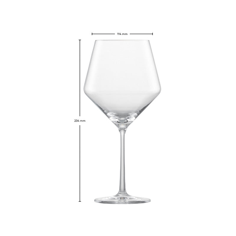 Maße der Rotweingläser PURE von Zwiesel Glas
