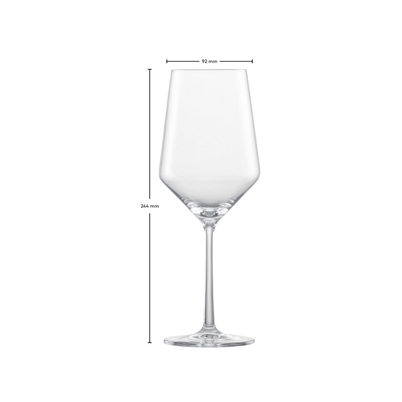 Maße des Rotweinglases PURE von Zwiesel Glas