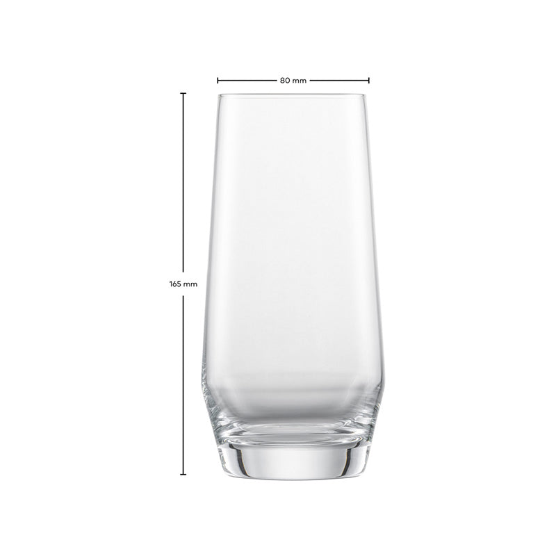 Maße der PURE-Longdrinkgläser von Zwiesel Glas